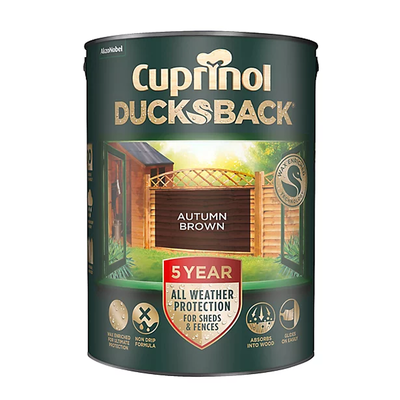 Cuprinol 5 Year Ducksback Autumn Brown 5L - image 1