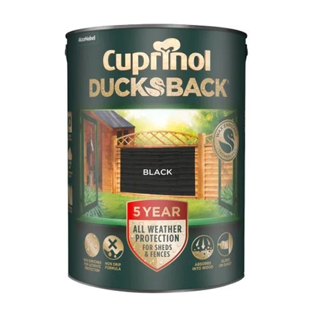 Cuprinol 5 Year Ducksback Black 5L - image 1