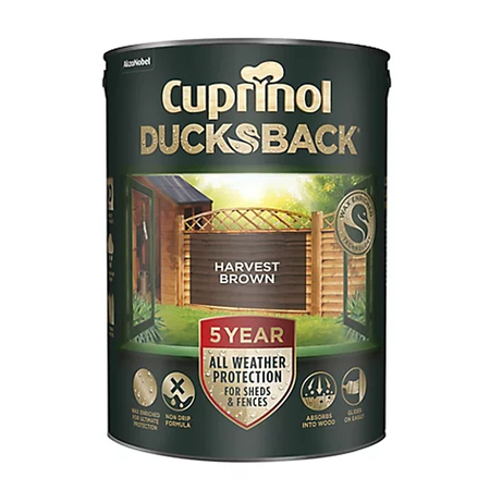 Cuprinol 5 Year Ducksback Harvest Brown 5L - image 1