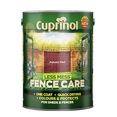 Cuprinol Less Mess Fence Care Autumn Red 6L - image 1