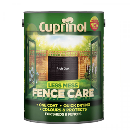 Cuprinol Less Mess Fence Care Rich Oak 6L - image 1