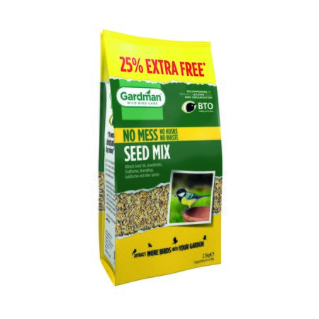 Gardman No Mess Seed Mix 2kg (+25% Free)