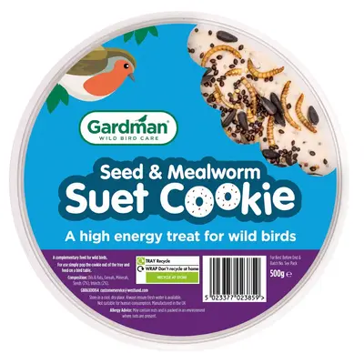 Gardman Seed & Mealworm Suet Cookie 450g - image 1