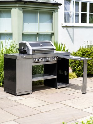 Grillstream Deluxe 4 Burner Island Hybrid Barbeque - Stainless Steel - image 1