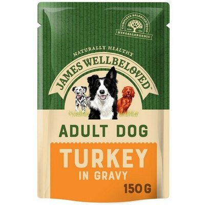 James Wellbeloved Turkey Adult Dog Pouch