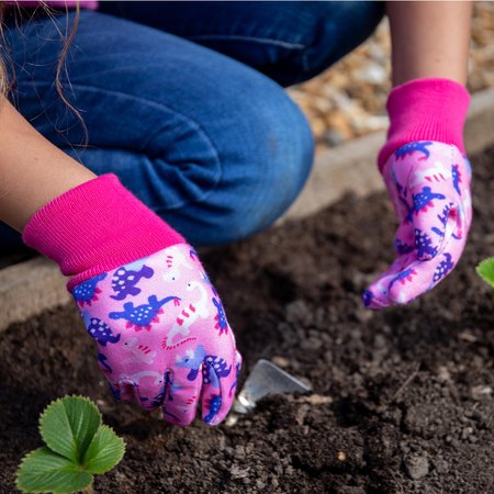 Kent & Stowe Pink Dinosaur Gardening Gloves - image 2