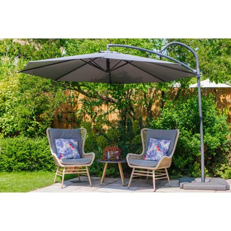 LG Outdoor Palm 3.0m Cantilever Parasol - Taupe - image 2