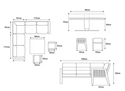 LG Outdoor Havana Compact Modular Dining Set - image 3