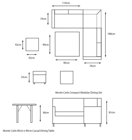 LG Outdoor Monte Carlo Compact Modular Dining - image 4