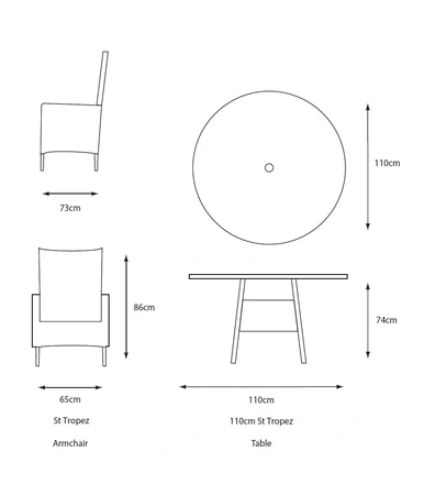 LG Outdoor St Tropez Sand 4 Seat Set with 2.5m Parasol - image 6