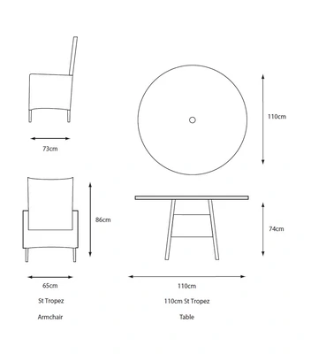 LG Outdoor St Tropez Sand 4 Seat Set with 2.5m Parasol - image 6