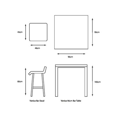 LG Outdoor Venice Square Bar Set - image 3