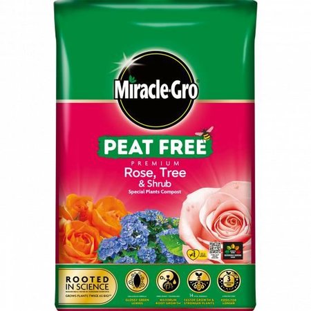 Miracle-Gro Rose, Tree & Shrub Compost 40L (Peat Free)