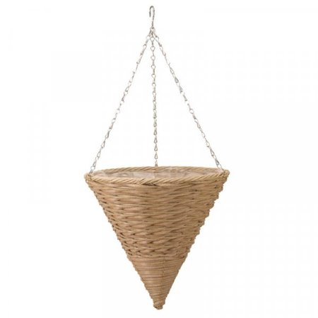 Smart Garden 14" Mocha Faux Rattan Cone - image 1