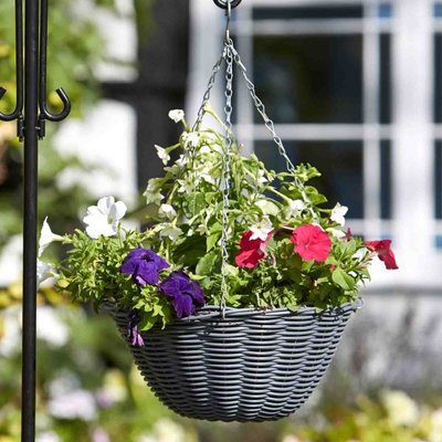 Smart Garden 14'' Slate Faux Rattan Basket - image 2