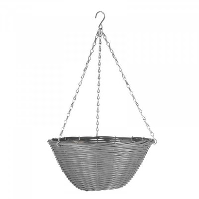 Smart Garden 14'' Slate Faux Rattan Basket - image 1