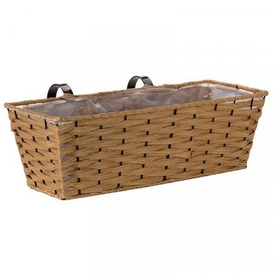 Smart Garden 19” Bari Faux Rattan Planter - Sand - image 1