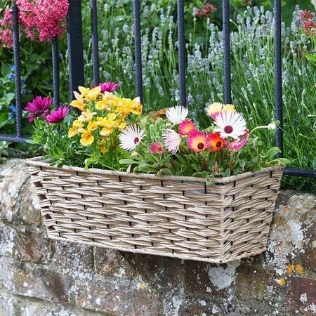 Smart Garden 19” Bari Faux Rattan Planter - Sand - image 2