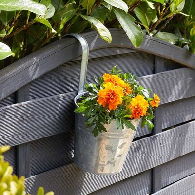 Smart Garden 6" Fence & Balcony Planter - Galvanised - image 2