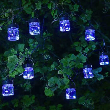 Smart Garden Solar Firefly Opal Jar String Lights - Set of 10