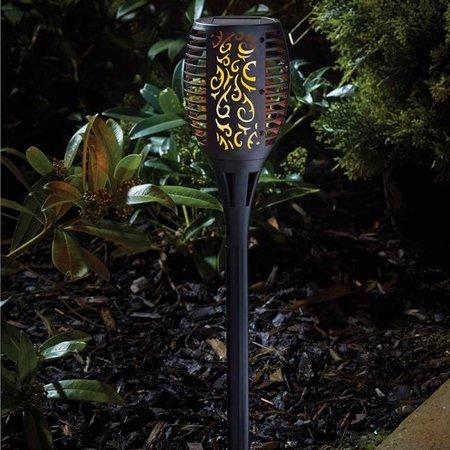 Smart Garden Solar Flaming Torch  - Black - image 1