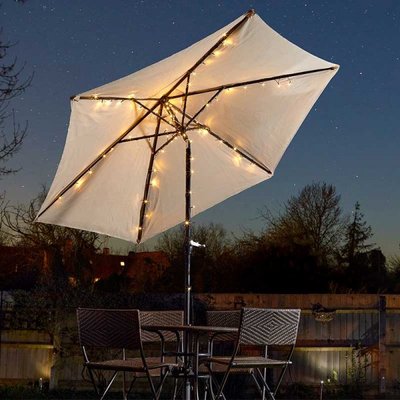 Smart Garden Solar Parasol String Lights - 72 LED