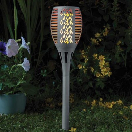 Smart Garden Solar Party Flaming Torch - Slate - image 1