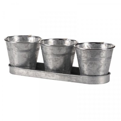 Smart Garden Windowsill Herb Pots - Galvanised - 3 Pack - image 2