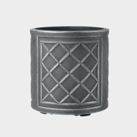 Stewart 32cm Round Planter - Lead Effect - image 1