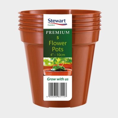 Stewart 4" Flower Pot - Terracotta - 5 Pack
