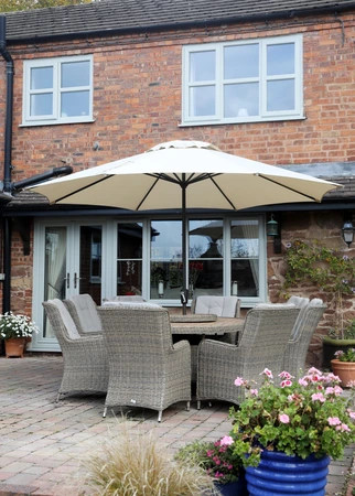 Supremo Lyra 8 Seat Oval Dining Set with Lazy Susan - image 2