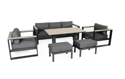 Supremo Mannington Lounge Dining Set with Rectangular Adjustable Table - image 2