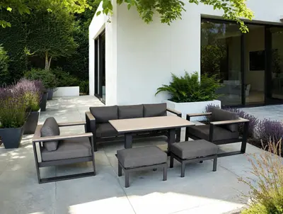 Supremo Mannington Lounge Dining Set with Rectangular Adjustable Table - image 1