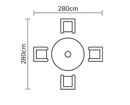 Supremo Rydal 4 Seat Dining Set - image 5