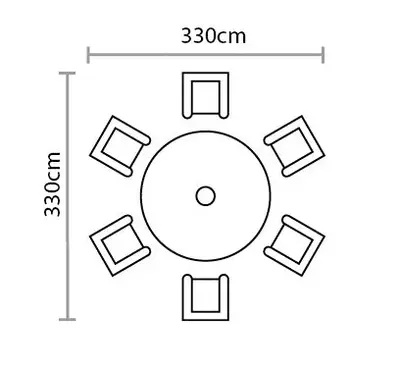 Supremo Rydal 6 Seat Dining Set - image 5