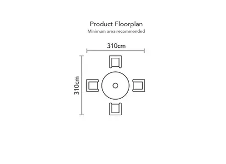 Supremo Vienna 4 Seat Dining Set - image 3