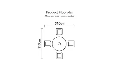 Supremo Vienna 4 Seat Dining Set - image 3