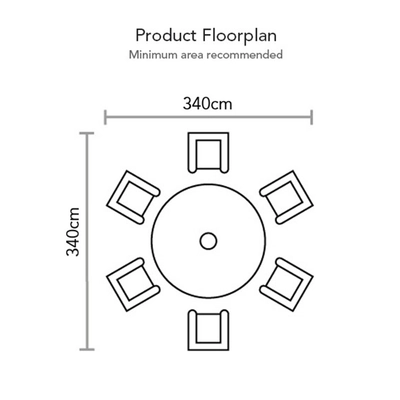 Supremo Vienna 6 Seat Dining Set - image 4