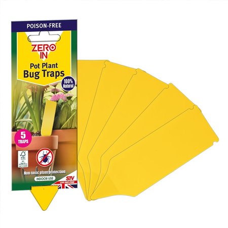Zero In Pot Plant Bug Traps - 5 Pack