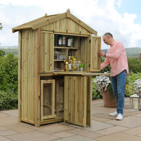 Zest 4 Leisure Garden Bar & 2 Stools - image 1