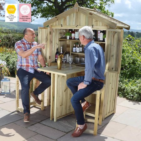 Zest 4 Leisure Garden Bar & 2 Stools - image 2