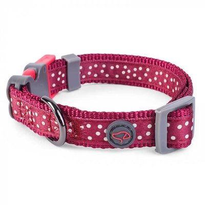 Zoon Burgundy Polka Dog Collar - Extra Small