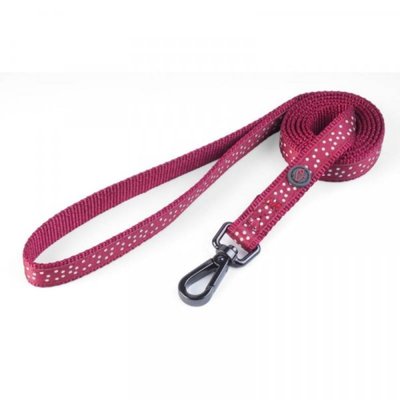 Zoon Burgundy Polka Dog Lead - Small