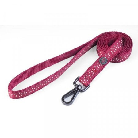 Zoon Burgundy Polka Dog Lead - Standard