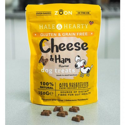 Zoon Hale & Hearty Ham & Cheese Grain Free Treats 150g