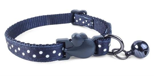 Zoon Wonderlust Navy Polka Cat Collar