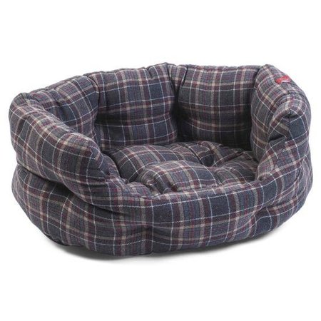 Zoon Plaid Oval Bed - Small - image 1