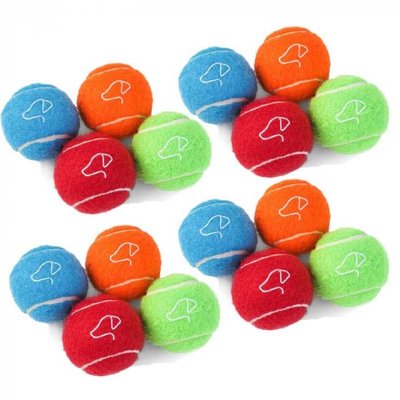 Zoon Squeaky Pooch Tennis Balls 6.5cm - Value 12 Pack