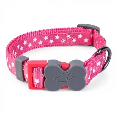 Zoon Starry Pink Dog Collar - Small