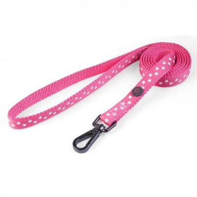 Zoon Starry Pink Dog Lead - Small